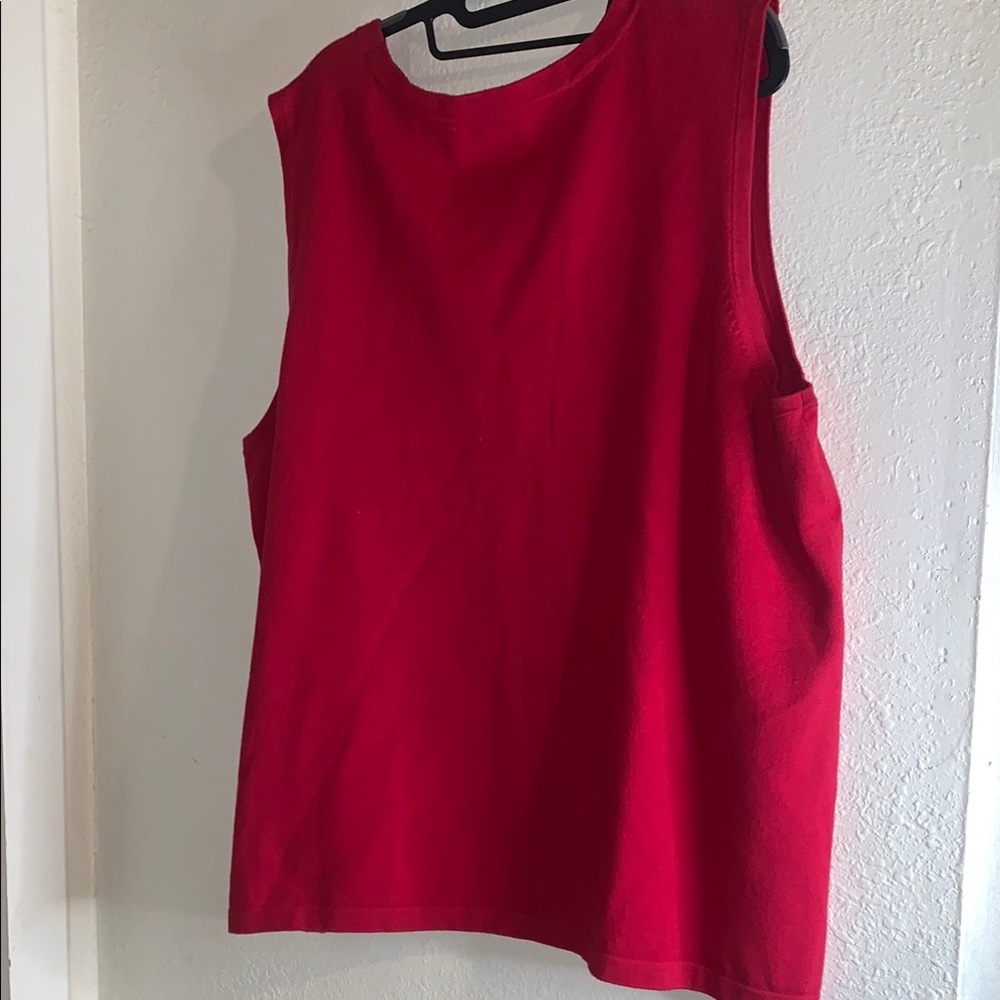 NWT Cj banks  banks Women's Red Sleeveless Top - Picture 3 of 6